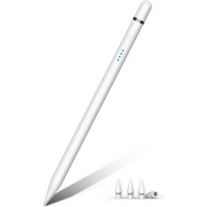 Pencil 1&egrave;re G&eacute;n&eacute;ration pour iPad, Stylo pour iPad avec Reject de Paume, sensibilit&eacute; &agrave; l&iquest;Inclinaison. Stylet Pencil Compatible avec iPad 6-10, Air 3/4/5/11''M2, Mini 5/6, Pro 11""/12,9""/13''M4 (Blanc) - Neuf