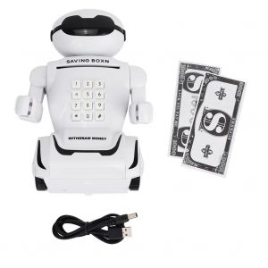 HJLIAN Tirelire robot de simulation innovante, veilleuse, jouet economique, cadeau - Neuf
