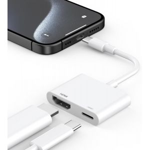KALANKA-Adaptateur USB C vers HDMI, Adaptateur Type C vers HDMI Convertisseur AV Numérique 4K pour TV, Synchronisation Vidéo et Audio Compatible avec iPhone 15/16, iPad, Samsung S24 Ultra, MacBook Pr - Neuf