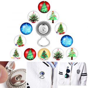 Lot De 13 Porte-Lunettes Magnétiques (Broche Diamant + 12 Boutons Sapin De Noël) Pour Femme, Pour Lunettes De Lecture, Lunettes De Soleil Et Support De Sécurité - Neuf
