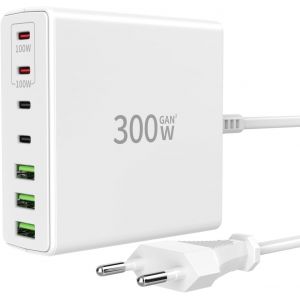 Chenquansarl-Chargeur Usb C 300 W Chargeur Rapide Usb Multiple ¿ 7 Ports Avec 4 Usb-C Et 3 Usb-A, Chargeur Usb C Multiple Chargeur Pps Dual-Pd Usb C Pour Macbook Pro/Air, Ipad Pro/Air, Samsung - Neuf