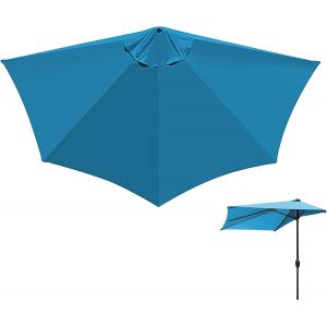 Ulteronixshop-Demi Parasol De Rechange De 2,7 M, 5 Baleines De Rechange, Demi-Rond En Tissu De Rechange Pour Appartement, Porche, Maison De Ville - Neuf