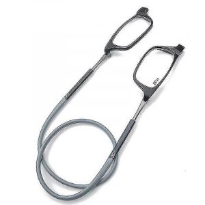 Lunettes De Lecture (Grossissement 1,25 - Gris) Lunettes De Lecture À Absorption Magnétique Tr De Haute Qualité Lunettes De Lecture Funky Suspendues Au Cou - Neuf