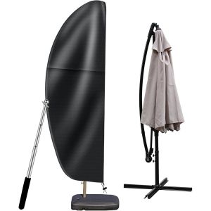 Housse Parasol Deporte Protection - 600d Imperm&eacute;able Housses Pour Parasols D&eacute;port&eacute; De Jardin Robuste - Anti-Uv Bache Parasol Droit Avec Fermeture &Eacute;clair Patio Protege Pour Parasol De 3m &Agrave; 4m - Neuf