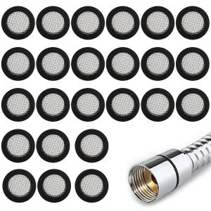 Lot de 24 joints d'&eacute;tanch&eacute;it&eacute; pour pommeau de douche, 1/2"", joints d'&eacute;tanch&eacute;it&eacute; avec tapis filtrant, noir, joint de tuyau, filet filtrant, joints d'&eacute;tanch&eacute;it&eacute; pour robinet - Neuf