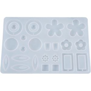 Boucle D'oreille Moule En R&eacute;sine Moule Resine Epoxy Bijoux Boucle D'oreille R&eacute;sine Coul&eacute;e Moule En Silicone Moule Resine Pour Cr&eacute;ation De Bijoux, Pendentif, Collier, Boucles D'oreilles, D&eacute;coration - Neuf