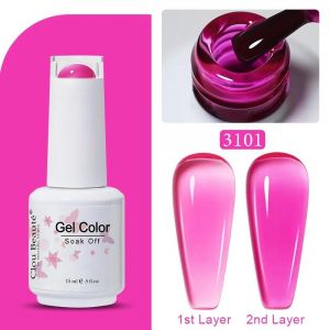 Clou Beaute Gel&eacute;e Couleur Uv Gel Manucure &Eacute;t&eacute; Rose Nu Gel Ongles Arc-En-Ciel Fournitures Pour Les Professionnels Vernis Semi-Permanent.3101. - Neuf