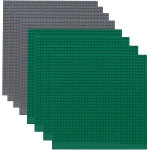 Lot De 8 Plaque De Base Classiques, Plaques De Base Grise Et Vertes 32 X 32 Goujons Compatible Avec Les Plus Grandes Marques, Classic La Plaque De Construction Pour Assemblage Et Exposition - Neuf