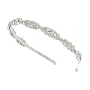 Conception De Fleur De Strass En Cristal De Mari&eacute;e, Coiffure De Mariage &Agrave; La T&ecirc;te De La Bande De Couleur Argent Simple De Conception D'accessoires F&eacute;minins - Neuf