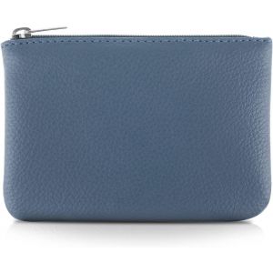 Litchi Pattern Zipper PU Coin Purse Mini Wallet Portable Women Coin Pocket Mini Coin Purse for Women, Blue, Cabin Luggage - Neuf