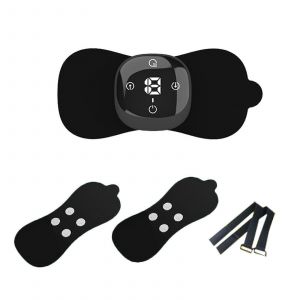 Appareil De Massage Cervical Ems &Agrave; Impulsions Chauffantes, Stimulateur Musculaire Portable Pour Le Dos, Massage De La Taille Et Du Cou En Toute S&eacute;curit&eacute;, Noir - Neuf