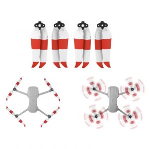 2 Paires D'h&eacute;lices De Remplacement &Agrave; D&eacute;gagement Rapide &Agrave; Faible Bruit Pour Dji Mavic Air 2 Drone_Red Et Blanc-G&eacute;n&eacute;rique - Neuf