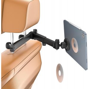 Support Tablette Voiture Magn&eacute;tique [Bras Extensible M&eacute;tal + Puissant Magn&eacute;tisme] Support iPad Voiture Appuie-t&ecirc;te Rotative &agrave; 360&deg; Porte Tablette Compatible avec T&eacute;l&eacute;phones et Tablettes - Neuf