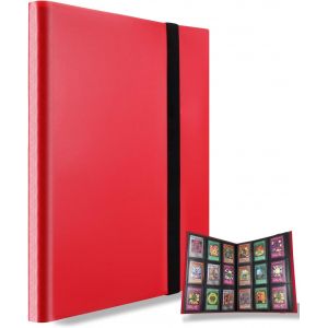 Kalanka-Classeur Pour Cartes À Collectionner, Porte Cartes Rangements Pour 360 Cartes, Compatible Avec Pokemon Cartes (Rouge) - Neuf