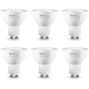Ampoule Led Gu10 5w,Équivalent 35w Halogène,Cri 98,Blanc Chaud 3000k,310lm,Angle De Faisceau 35°,Projecteur Spot Led Gu10,Spectre Complet,Non Dimmable,6 Pièces - Neuf