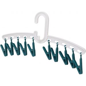 Étendoir à linge, gain de place, polyvalent, anti-chute, pinces à chaussettes en plastique, séchoir léger pour les voyages - Neuf