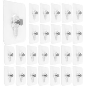 KALANKA-30Pcs Fixation Murale Sans Percer, Attache Cadre Sans Percer, Fixation Cadre Sans Percer, Crochet Adhesif Mural Tableau, pour Accroche Cadres Photo, Horloges, Peintures - Neuf