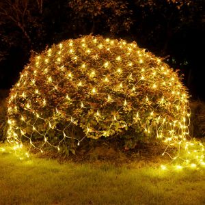 KAL-Guirlande Lumineuse Filet, 198Leds 2 X 3M, 8 Modes Lumières, Ip65 Étanche, Intérieur Extérieur Pour Jardin De Balcon - Neuf