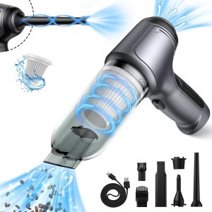 Aspirateur Voiture, 12000PA Portable Mini Aspirateur sans Fil, Aspirateur de Table Multifonctionnel Aspirateur Voiture Puissant pour Maison Auto Bureau Table Canapé Poils d'animaux - Neuf