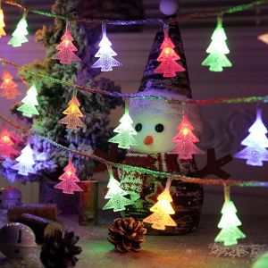 La Forme de l'Arbre de no&euml;l Guirlande de Lumi&egrave;re, de 6M 40 LED &agrave; Piles F&eacute;e des Lumi&egrave;res, 2 Modes Monochrome et Lumineux de Lumi&egrave;re &agrave; l'Int&eacute;rieur Guirlande, D&eacute;coration de No&euml;l Mariage F&ecirc;te d'Annivers - Neuf