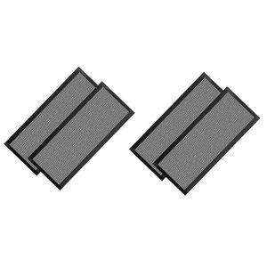 Lot De 4 Grilles D'a&eacute;ration Noires De 14 X 30 Cm Pour Grilles D'a&eacute;ration De Sol - Neuf