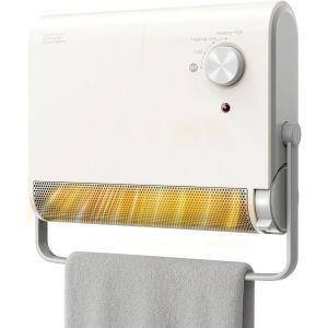 Chauffage &eacute;Lectrique De Salle De Bain, 2000W S&egrave;Che Le Linge, Chauffage Mural Silencieux, Ventilateur C&eacute;Ramique Portable &agrave; Faible Consommation D'&eacute;Nergie, Thermostat &agrave; 3 Modes De Fonctionnement - Neuf