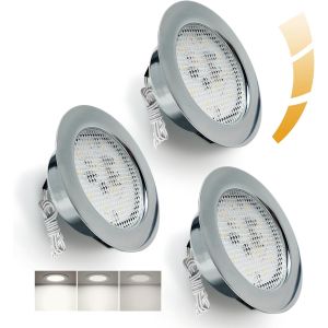 Kalanka-Luminaires Pour Meuble Led Dimmable 230v, 5w Led Encastrable 4500k Blanc Neutre, 20mm Extra Plat Spots, Trou 55-58mm Spots Encastrables Pour Meuble Plat, Hotte De Cuisine, Set De 3 - Neuf