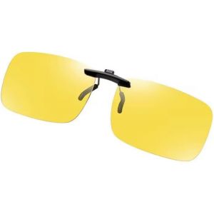 Kathlelxh-Lunettes De Conduite De Nuit, Lunettes De Conduite De Nuit Pour Homme Et Femme, Lunettes De Nuit Anti-Reflets, Lunettes De Soleil À Clipser, Lunettes De Vision Nocturne, Lunettes D[H1572] - Neuf