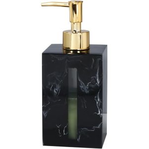 KAL-Distributeur De Savon Pour Salle De Bain Avec Pompe En Métal 500 Ml Distributeur Liquide Vaisselle Pour Plan De Travail, Flacon Pompe À Poussoir, Pousse Mousse Distributeur À Pompe Vide (Nero) - Neuf