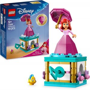 DDA-¿ Disney Princess Ariel Tournoyante - Jouet de Construction Rotatif avec Mini-Poupée, Figurine de Polochon & Accessoires Dont Diamant & Clé - Cadeau pour Fille dès 5 Ans 43259 - Neuf
