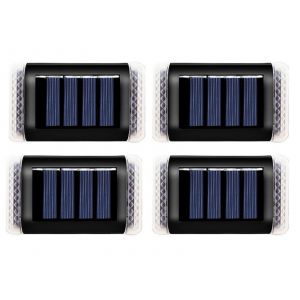 Lot De 4 Lampes Solaires Murales Multicolores Pour Jardin Et Escaliers. - Neuf