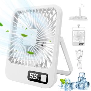KALANKA-Ventilateur Portable, 3000mAh Mini Ventilateur Petit Ventilateur - Ventilateur usb Ventilateur de Poche Rechargeable (Blanc) - Neuf
