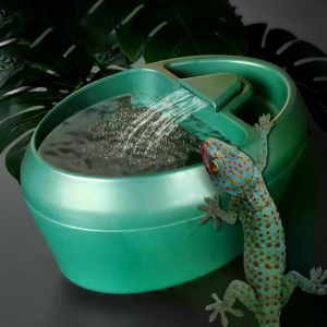 Distributeur D'eau Pour Reptiles 700ml Reptile Waterfall Fontaine À Boire Mangeoire À Eau Pour Tortues Grenouilles À Cornes Fournitures D'alimentation - Neuf