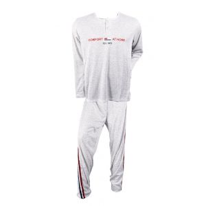 Pyjama Homme Long Sweet Secret C2687 At Home Gris - Neuf