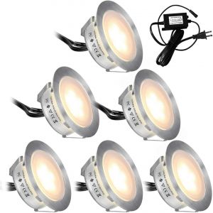 Lot De 6 Kits D'éclairage De Terrasse À Led Encastrés, Tournesol (Version Améliorée) - Neuf