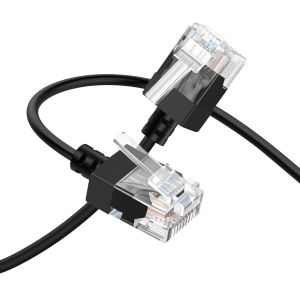 Câble Ultra Slim Ethernet RJ45 Cat6A 1M, Câble Fin LAN Réseau UTP Cat6 Haut Débit 10Gbps 550MHz, Câble de raccordement Cat 6 pour Routeur, Modem, Xbox, Ordinateur portable, Serveurs - Neuf
