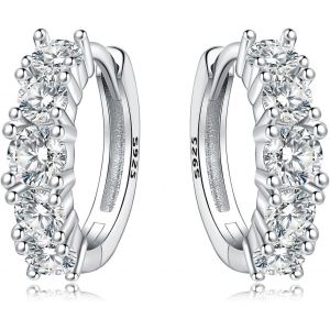 Boucles D'oreilles Créoles En Argent Sterling 925 Pour Femme,Hypoallergéniques,Style Huggie.[X505] - Neuf