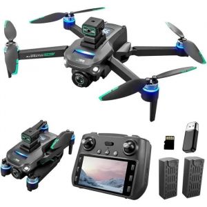 Drone Gps Avec Camera 1080p Moteur Brushless,Telecommande Avec Ecran 4.5 Pouces,Camera Esc 120,Transmission Fpv 5g,20 2 Minutes D-Obest - Neuf