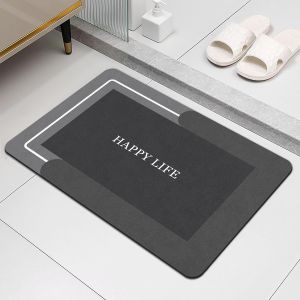 Tapis De Bain Antid&eacute;rapant Absorbant,Tapis Salle De Bain Diatomite,Tapis De Sol Super Absorbant,Tapis De Bain &Agrave; S&eacute;chage Rapide,Tapis De Bain Pour Portes De Salle De Bain,Salon (Cf33,60x90cm) - Neuf