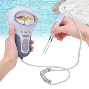 Testeur d'eau num&eacute;rique 2 en 1 : analyseur de chlore et de pH pour piscine, spa, eau potable, hydroponie, analyses en laboratoire - Neuf