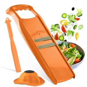 Eryi-Set Cadeau De Coupe-Légumes Roko Powerline (3 Pièces) U2022 Râpe Fine Pour Fruits & Légumes + Porte-Fruits + Éplucheur Universel U2022 Set De Mandoline De Cuisine U2022 Couleur: Orange - Neuf