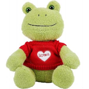 Peluche Grenouille Mignonne, Peluche Grenouille Douce Avec Pull, Poupee Grenouille Caline Cadeau D'anniversaire De Noel Pour Enfants, 10 - Neuf