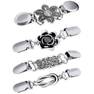 4 Pièces Vintage Pull Châle Clips Rétro Cardigan Clips Robe Chemise Broche Clips Compatible Avec Les Femmes Girls-At - Neuf