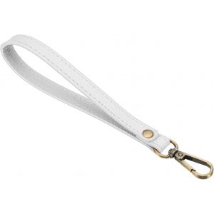 Kal-8 Pouce Bracelet Sangle, Pu Cuir Bracelet Porte-Clés Poignet Sangle Remplacement Avec Métal Clé Anneau Serrure Pour Portefeuille Porte-Monnaie Clé, Blanc - Neuf