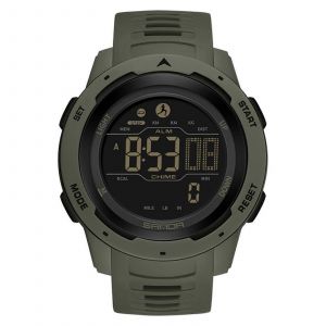 Montre Num&eacute;rique Pour Homme, &Eacute;tanche, Podom&egrave;tre, Montre De Sport, Compteur De Pas, Compteur De Calories, Montre Militaire Verte - Neuf