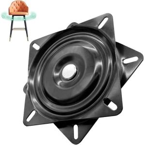 NouvelHorizonstore-Table Tournante de Chaise Pivotante, Plateau Tournant Roulement &agrave; Billes, Plateau Tournant, Plateau Tournant &agrave; Roulement &agrave; Billes &agrave; 360 &deg;, pour Tabourets Tables &Eacute;tag&egrave;res TV (Max 20 - Neuf