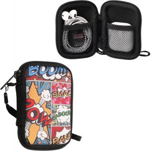 LORANKA-Housse &eacute;couteurs Compatible avec in-Ear Headphones - Sacoche Protection Antichoc Oreillettes avec Fermeture &eacute;clair et Filet - Multicolore - Neuf