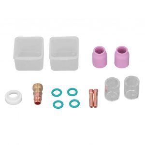 XYONG Kit de 12 coupelles de soudage en verre pour pistolet de soudage TIG, resistantes aux hautes temperatures, en cuivre PTFE, pour remplacement - Neuf