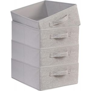 Lbgwp60-Organurs De Tiroir En Tissu, Lot De 4 Boîte De Rangement Vetement Pliables Pour Rangement De Penderie, Pour Vêtements Pantalons Chaussettes (Gris) - Neuf