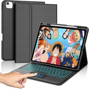 &Eacute;tui clavier avec Trackpad pour iPad Air 13 M3 2025/Air 13 M2 2024, Italien QWERTY, R&eacute;tro&eacute;clairage Bluetooth Magn&eacute;tique Amovible Clavier pour iPad Air 13"" M3/M2, Noir - Neuf